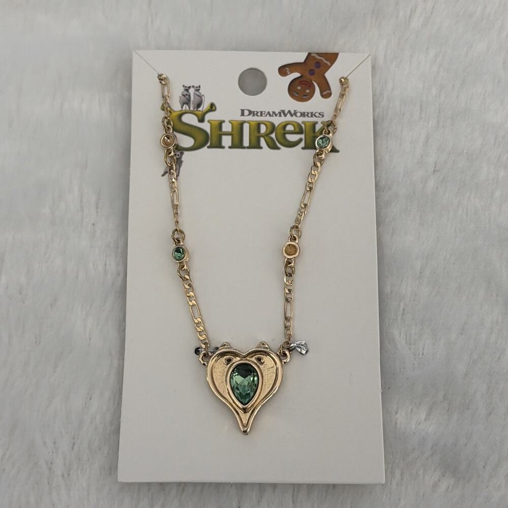 Shrek Fiona Heart Necklace Replica New Hot Topic Necklace Jewelry Heart NWT‎